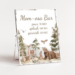 Avontuur wacht op Woodland Animals Mom Osa Bar Poster