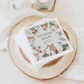 Avontuur wacht op Woodland Animals Sage Baby showe Servet