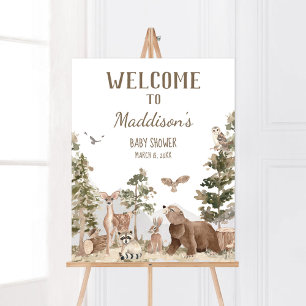 Avontuur wacht op Woodland Animals Welkom Poster