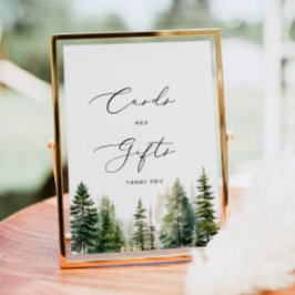 Avontuur wacht pijnbomen kaarten en geschenken poster