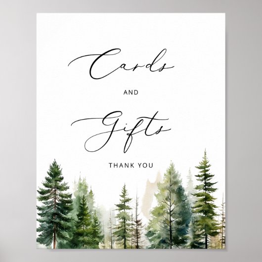 Avontuur wacht pijnbomen kaarten en geschenken poster (Voorkant)