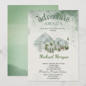 Avontuur wacht Pine Tree Forest Green Retirement Kaart (Voorkant / Achterkant)