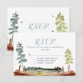 Avontuur Wacht Reactiekaarten RSVP Kaartje (Voorkant / Achterkant)