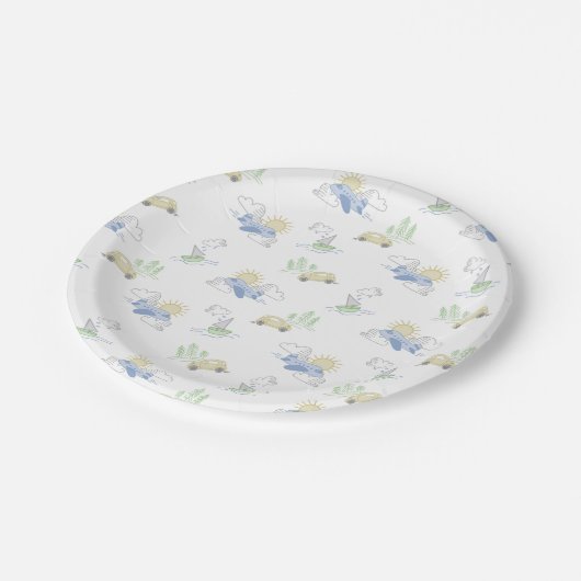 Avontuur wacht Reizen Auto Vliegtuig Boot Papieren Bordje (Gekanteld)