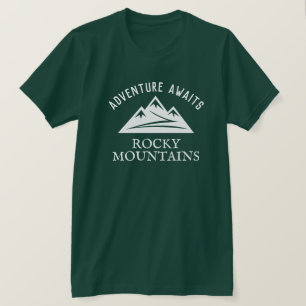 Avontuur wacht Rocky bergen groene outdoor T-S T-shirt