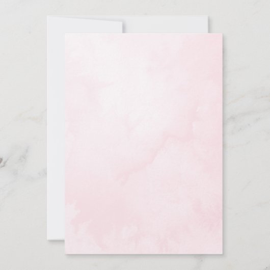 Avontuur wacht! Roze Hete Luchtballon Baby shower Kaart (Achterkant)