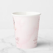 Avontuur wacht! Roze Hete Luchtballon Baby shower Papieren Bekers (Links)