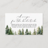 Avontuur wacht rustiek Recept voor de bruid te zij Informatiekaartje (Voorkant)