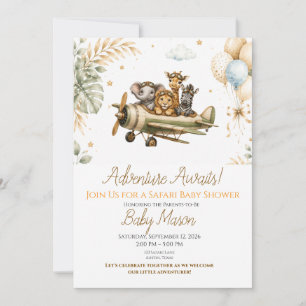 Avontuur Wacht Safari Baby Shower Uitnodiging