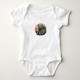 Avontuur wacht: Schattige Beren rugzak T-shirt Des