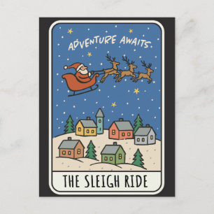 Avontuur wacht Sleigh Ride Sinterklaas Kerstmis Feestdagenkaart