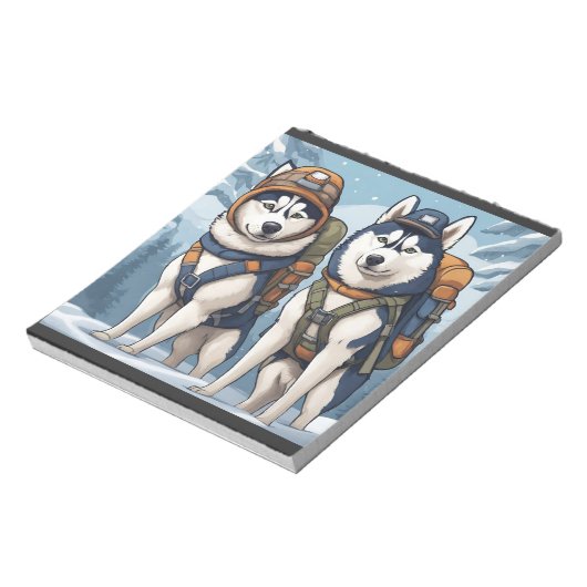 Avontuur wacht, sneeuwvlokken wenken notitieblok (Linkerzijde)