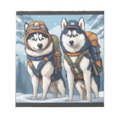 Avontuur wacht, sneeuwvlokken wenken notitieblok (Voorkant)