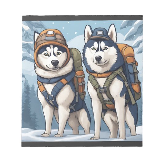 Avontuur wacht, sneeuwvlokken wenken notitieblok (Voorkant)