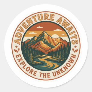 Avontuur Wacht Sticker - Berglandschap Nationaal