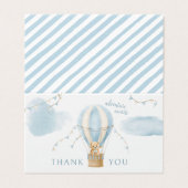 Avontuur wacht Teddy Bear Baby shower Opvouwbaar Kaart (Buitenkant ongevouwen)