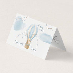 Avontuur wacht Teddy Bear Baby shower Opvouwbaar Kaart