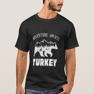 Avontuur wacht Turkije Retro Outdoors Turkije Vaca T-shirt