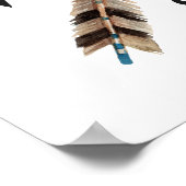 Avontuur wacht Typography Tribale Pijlen Kompas Poster (Hoek)