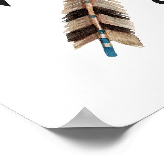 Avontuur wacht Typography Tribale Pijlen Kompas Poster (Hoek)