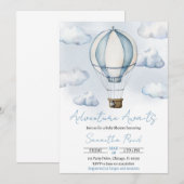 Avontuur wacht uitnodiging voor babyfeestje (Voorkant / Achterkant)