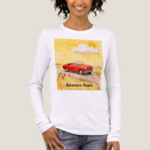 Avontuur Wacht Vintage Wegreis Lange Mouwen T-Shir Tri-Blend Shirt