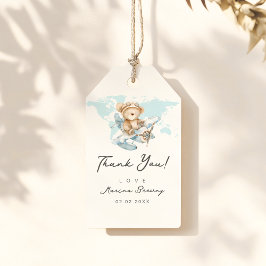 Avontuur wacht, Vliegende Beer Vliegtuig Cadeaulabel