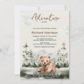 Avontuur wacht waterverf bos beer baby shower kaart (Voorkant)