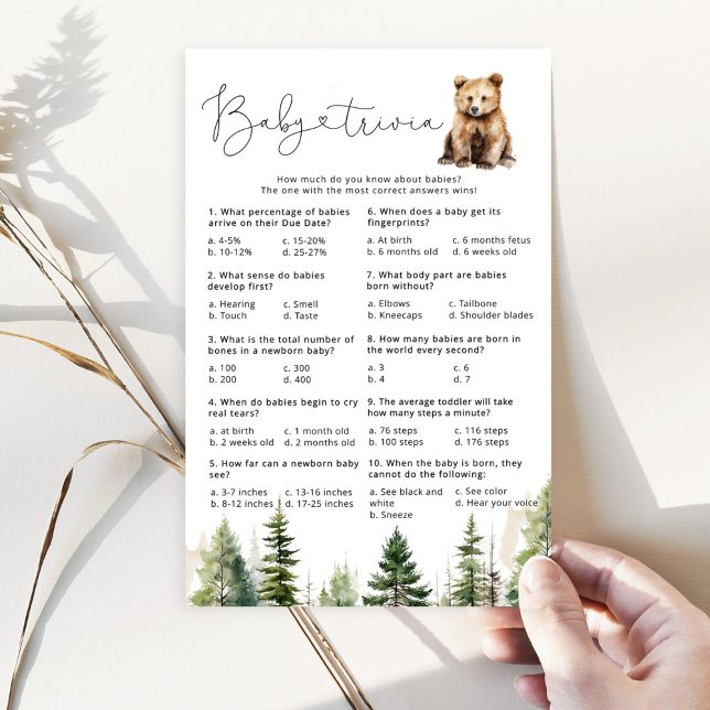 Avontuur wacht wild beer baby trivia spel (Creator heeft geüpload)