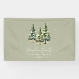 Avontuur Wacht! Winter Keverbomen Baby Shower Spandoek