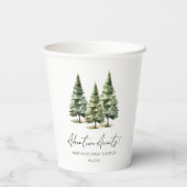 Avontuur wacht! winterpijnbomen-Baby shower Papieren Bekers (Achterkant)