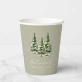 Avontuur wacht! winterpijnbomen-Baby shower Papieren Bekers (Achterkant)