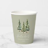 Avontuur wacht! winterpijnbomen-Baby shower Papieren Bekers (Voorkant)