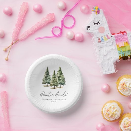 Avontuur wacht! winterpijnbomen-Baby shower Papieren Kommen (Feest)