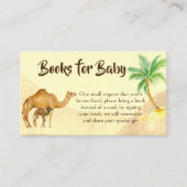 Avontuur wacht woestijn baby kameel boek aanvraag informatiekaartje (Voorkant)