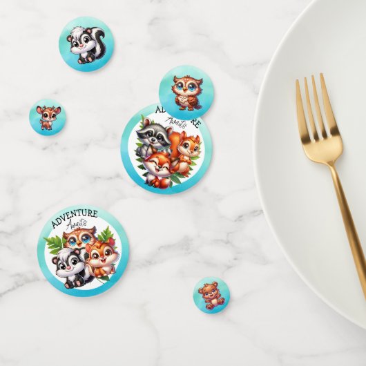 Avontuur wacht | Woodland Creatures Baby shower Confetti (Groep)