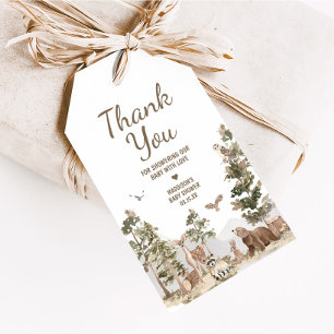 Avontuur wacht Woodland Dieren Favor Tags Cadeaulabel