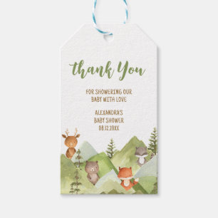 Avontuur wacht Woodland Dieren Favor Tags Cadeaulabel