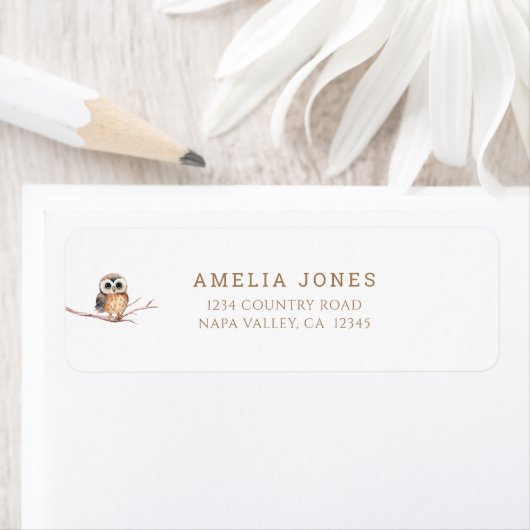 Avontuur wacht Woodland Teddy Bear Adres Etiket (Insitu)