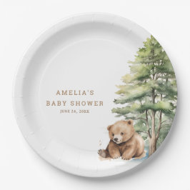 Avontuur wacht Woodland Teddy Bear Papieren Bordje