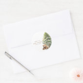 Avontuur wacht Woodland Teddy Bear Ronde Sticker (Envelop)