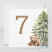 Avontuur wacht Woodland Teddy Bear Tafelnummers (Voorkant)