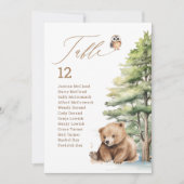 Avontuur wacht Woodland Teddy Bear Tafelnummers (Voorkant)