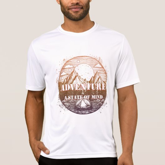 Avontuur Wandelen, Avontuur is een gemoedstoestand T-shirt (Voorkant)