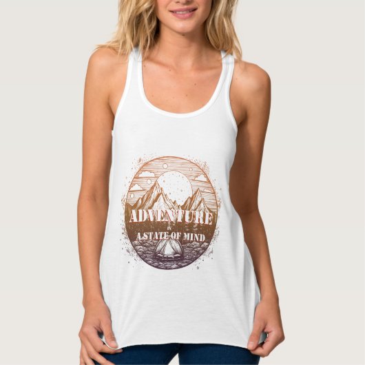 Avontuur Wandelen, Avontuur is een gemoedstoestand Tanktop (Voorkant)