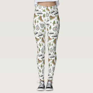 Avontuur Wandelen Naadloos Patroon Leggings