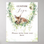 Avontuur Woodland Baby Jongen Douche Aangepast tek Poster (Voorkant)