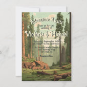 Avontuur Woodland Forest bruiloft Kaart (Voorkant)