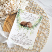 Avontuur Woodland groen Baby jongen douche Kaart