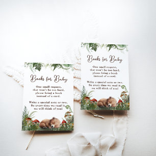 Avontuur Woodland Mushroom Fern Baby Jongen Douche Informatiekaartje